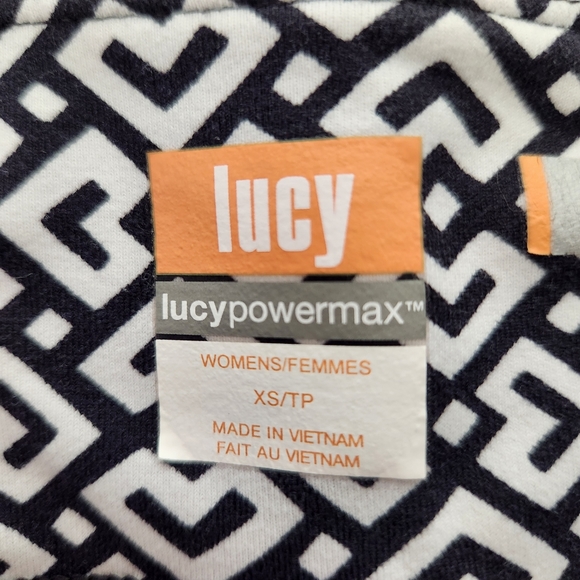 Lucy PowerMax Hatha Collection Black & White Crop Workout Capri Leggings XS - Picture 9 of 11